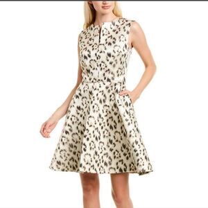 Natori Dress in Metallic Gold Lepord Print Size 10